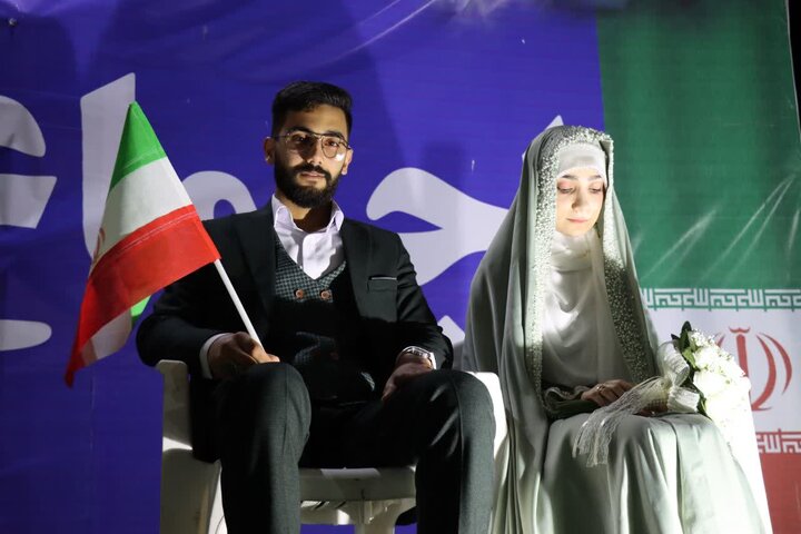 تصاویر/ آغاز زندگی مشترک سه زوج خوشبخت در تجمع مردمی شهرستان نور