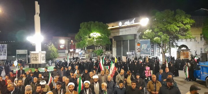 تصاویر / خروش شبانه اسکوی‌ها در دفاع از اقتدار ملی