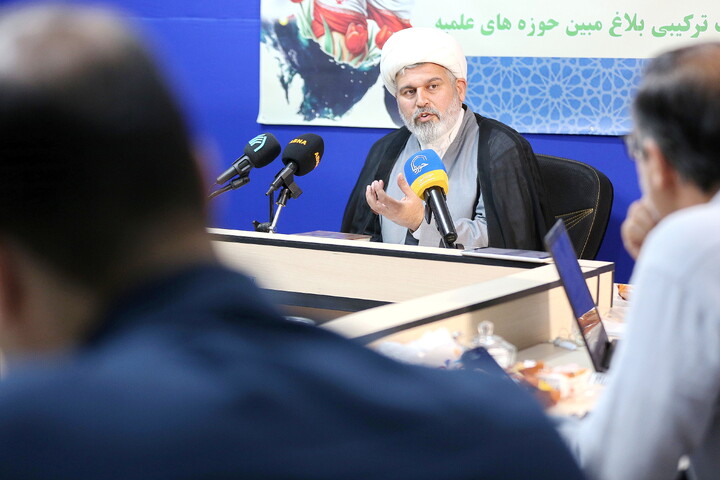 تصاویر/ نشست خبری قرارگاه جنگ ترکیبی بلاغ مبین حوزه‌های علمیه