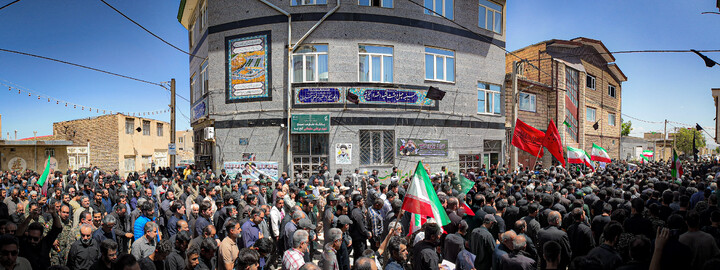 تصاویر/ تشییع پرشور پیکر مطهر شهید نادر حمیدیان در روستای شهیدپرور گنج تپه