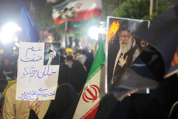 تصاویر/ خروش انقلابی مردم نیروگاه قم