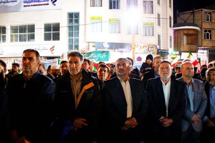 تصاویر/ اجتماع بزرگ مردم خرمدره در دفاع از انقلاب و کشور