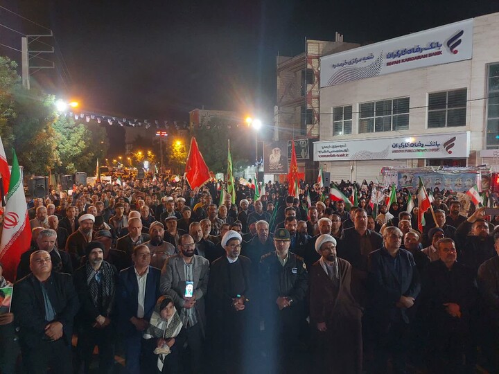 تصاویر/ اجتماع بزرگ مردم خرمدره در دفاع از انقلاب و کشور