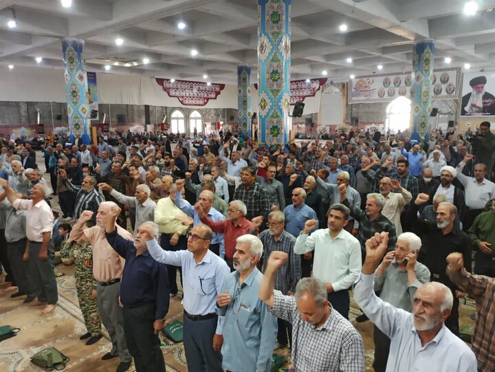 تصاویر/ نمازعبادی سیلسی جمعه کاشان