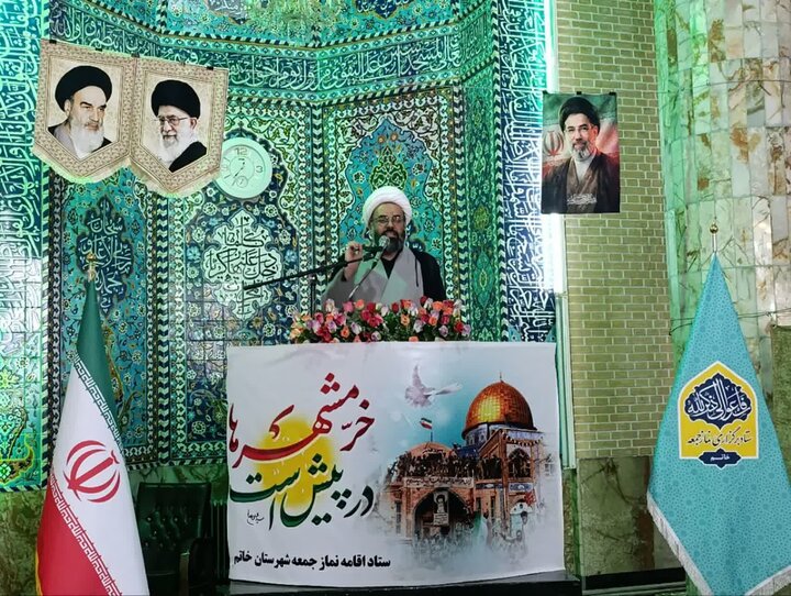 تصاویر/ نماز عبادی سیاسی جمعه شهرستان خاتم