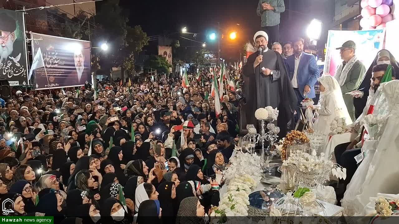 فیلم | برگزاری جشن ازدواج زوجین ملایری در شب‌های اقتدار
