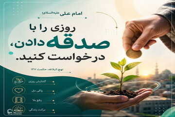 عکس نوشت| جلب روزی با صدقه