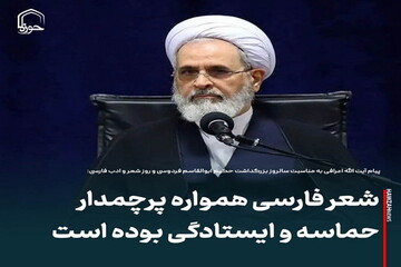 عکس نوشت| شعر فارسی همواره پرچمدار حماسه و ایستادگی بوده است