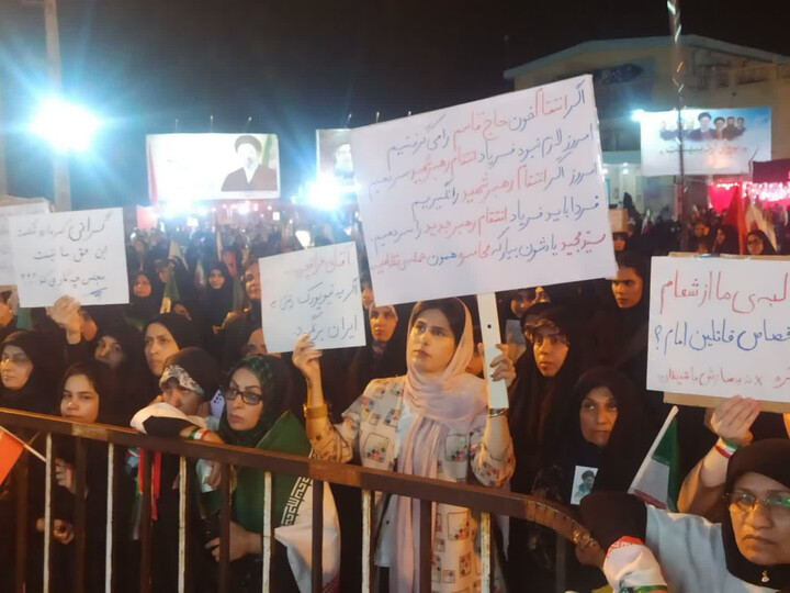 تصاویر/ برازجانی‌ها سنگر خیابان را خالی نمی‌کنند