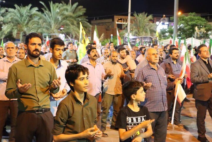 تصاویر/ هشتاد و چهارمین از شب‌های حماسه انتقام خون رهبر شهید انقلاب و بیعت مردم ولایتمدار‌ شهرستان بافق