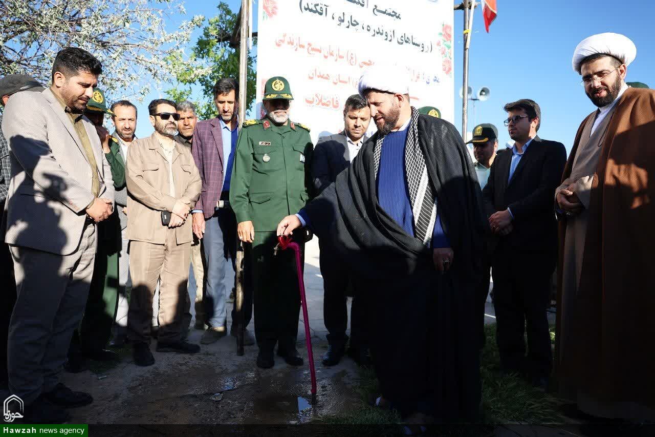 تصاویر / افتتاح شبکه توزیع آب شرب در روستای ازوندره کبودرآهنگ با حضور امام جمعه شیرین سو