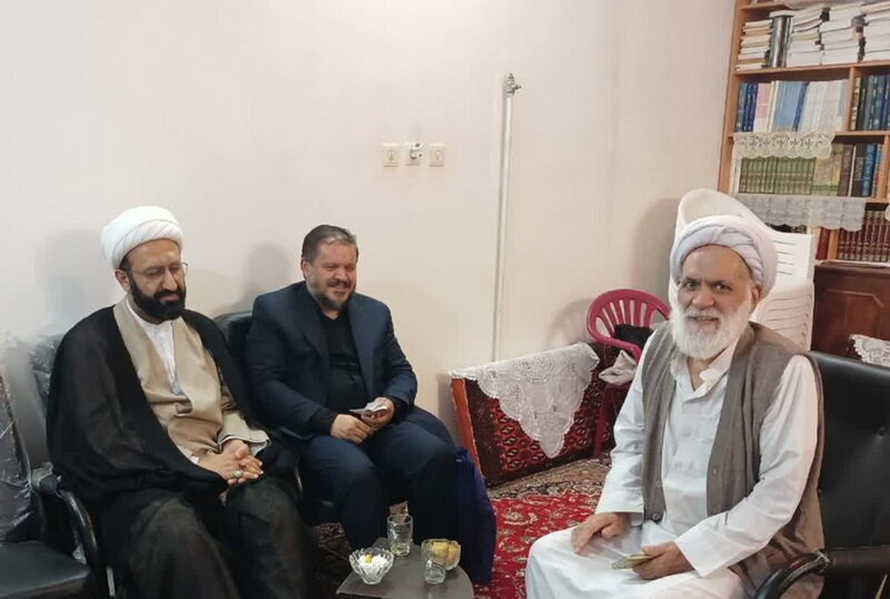 عیادت نمایندگان آیت‌الله اعرافی از استاد پیشکسوت حوزه علمیه قم + عکس