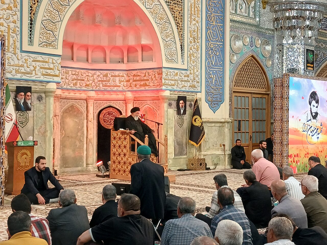 مراسم عزاداری سالروز شهادت حضرت امام‌محمدباقر(ع) در رواق امام خمینی (ره) حرم مطهر رضوی