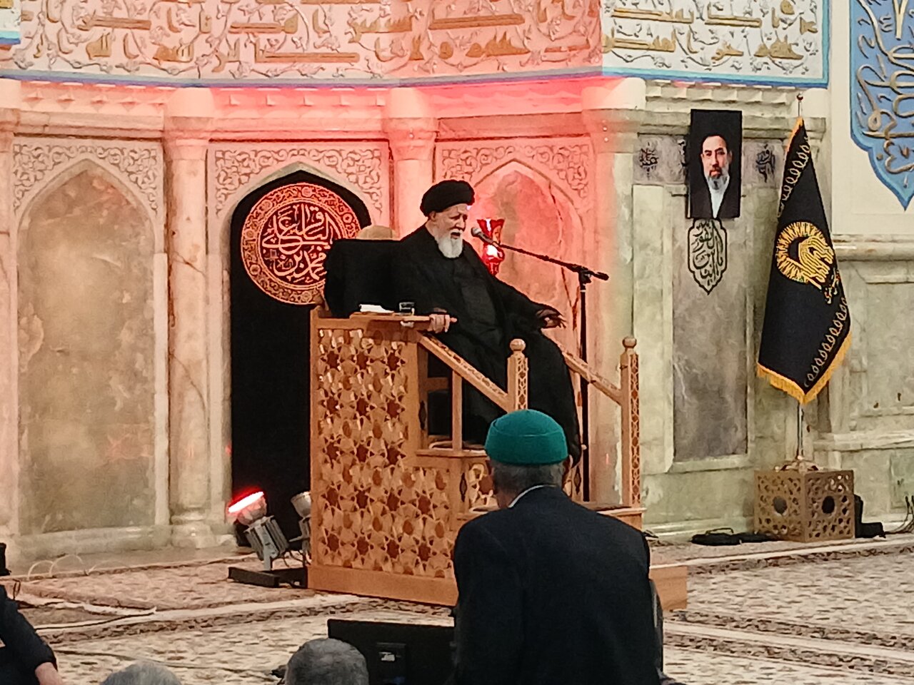 مراسم عزاداری سالروز شهادت حضرت امام‌محمدباقر(ع) در رواق امام خمینی (ره) حرم مطهر رضوی