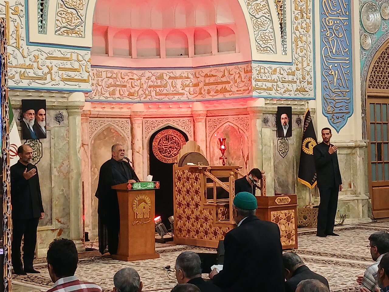 مراسم عزاداری سالروز شهادت حضرت امام‌محمدباقر(ع) در رواق امام خمینی (ره) حرم مطهر رضوی