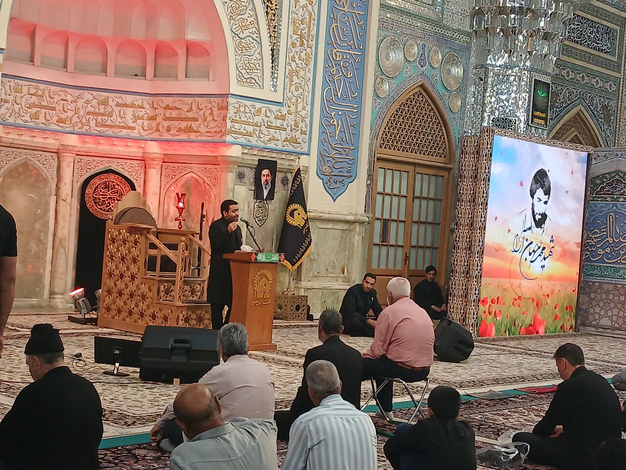 مراسم عزاداری سالروز شهادت حضرت امام‌محمدباقر(ع) در رواق امام خمینی (ره) حرم مطهر رضوی