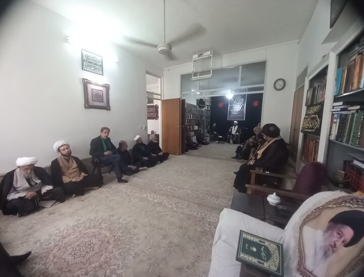 تصاویر/ آیین سوگواری سالروز شهادت امام باقر(ع) در بیوت علمای کاشان