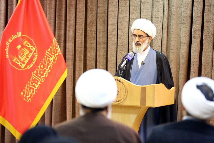 تصاویر/ مراسم تجلیل و تکریم از خانواده های شهدای روحانیت در جنگ رمضان توسط آستان مقدس امام حسین علیه السلام در استان قم
