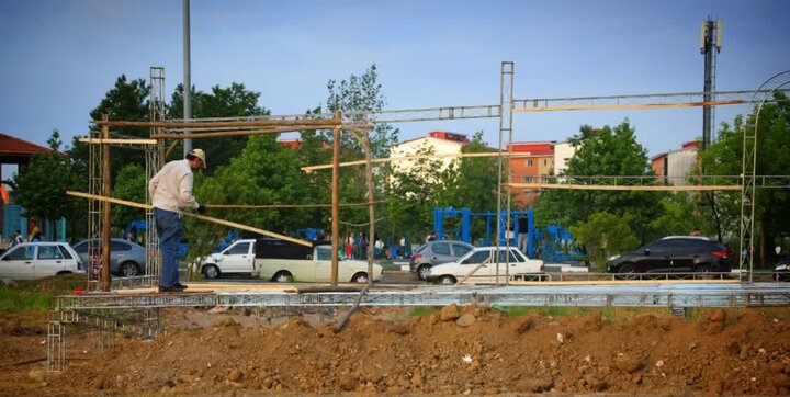 تصاویر/ بازدید نماینده ولی فقیه در گیلان از محل بازسازی واقعه غدیر در شهرک مهر رشت