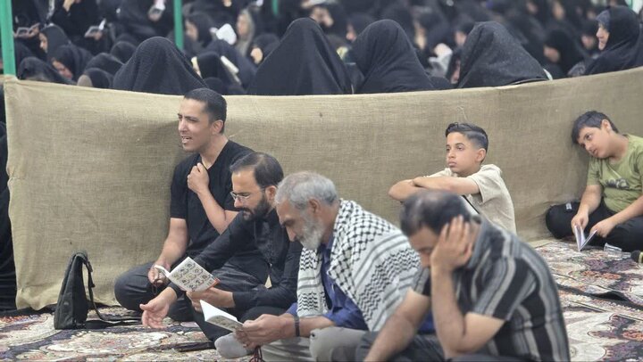 تصاویر/طنین دعای عرفه در جوار شهدای گمنام حسین‌آبادکویر