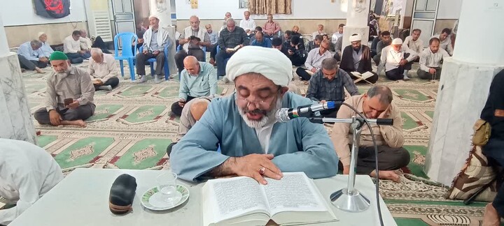 تصاویر/ مراسم پرفیض دعای عرفه در آب‌پخش