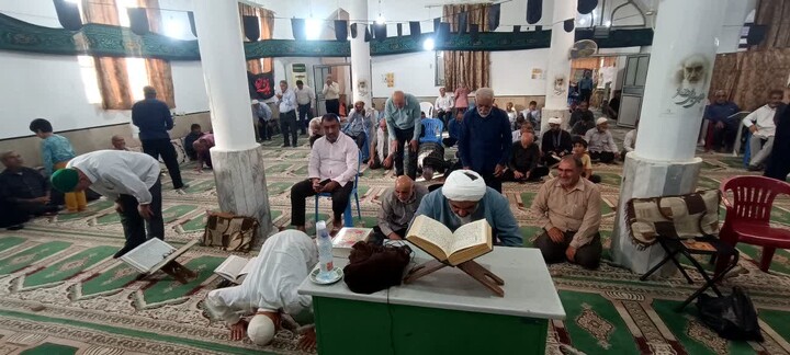 تصاویر/ مراسم پرفیض دعای عرفه در آب‌پخش