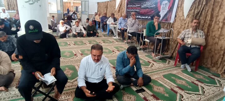 تصاویر/ مراسم پرفیض دعای عرفه در آب‌پخش