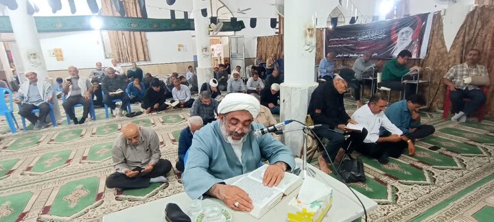 تصاویر/ مراسم پرفیض دعای عرفه در آب‌پخش