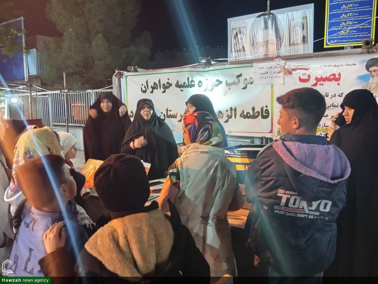 استقبال نسل جوان از «نقالی ولایت» در موکب مدرسه علمیه حضرت فاطمه الزهرا (س) هشترود