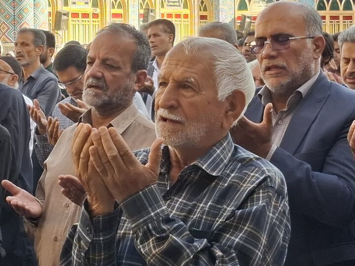 تصاویر/ نماز عیدسعیدقربان در آستان مقدس هلال بن علی (ع)
