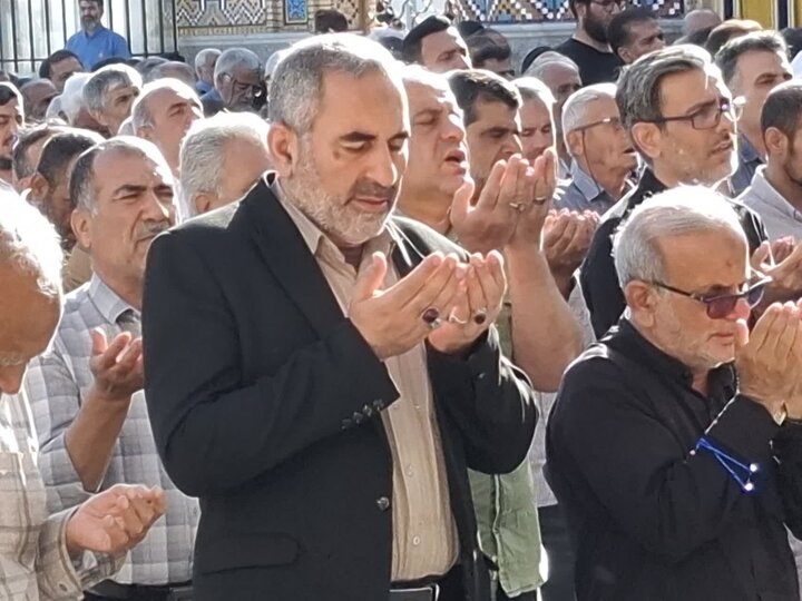 تصاویر/ نماز عیدسعیدقربان در آستان مقدس هلال بن علی (ع)