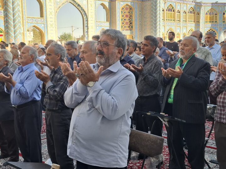 تصاویر/ نماز عیدسعیدقربان در آستان مقدس هلال بن علی (ع)