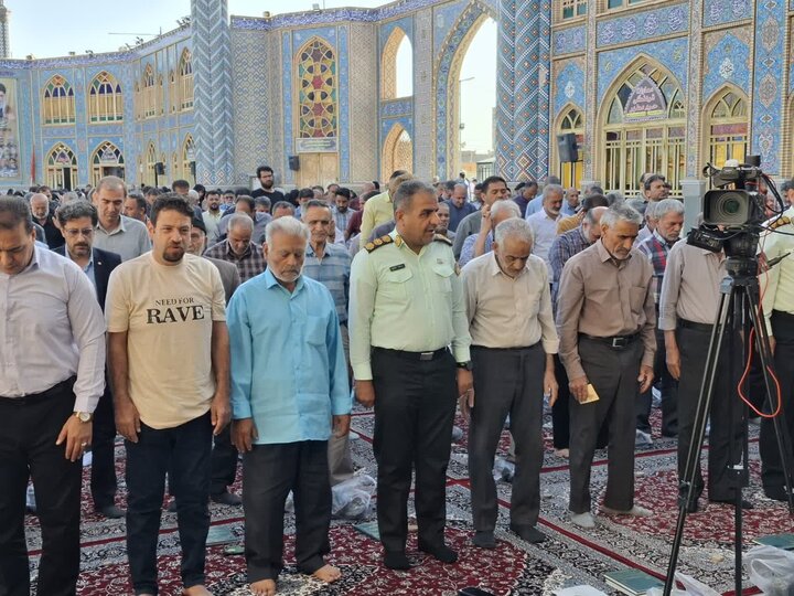 تصاویر/ نماز عیدسعیدقربان در آستان مقدس هلال بن علی (ع)