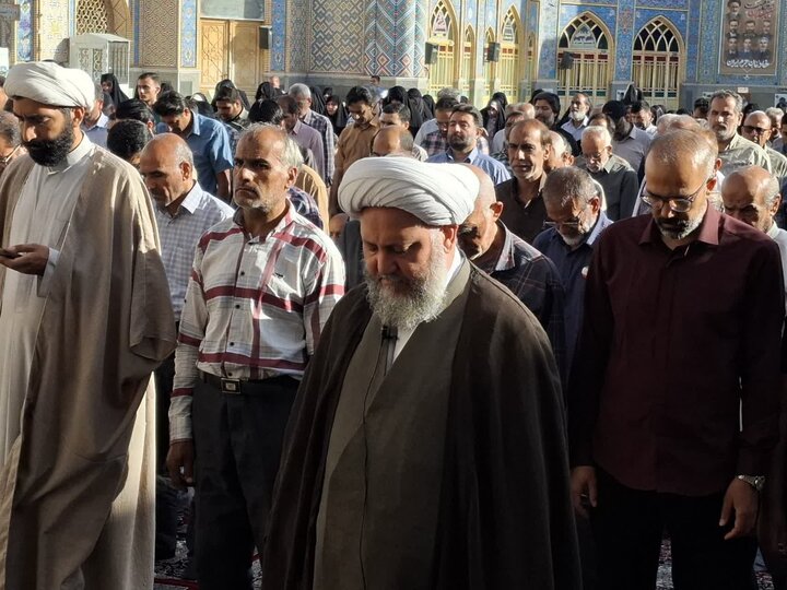 تصاویر/ نماز عیدسعیدقربان در آستان مقدس هلال بن علی (ع)