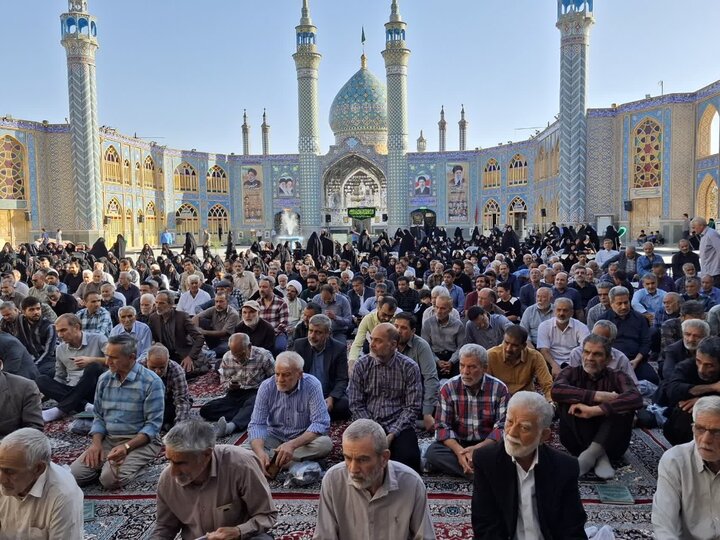 تصاویر/ نماز عیدسعیدقربان در آستان مقدس هلال بن علی (ع)