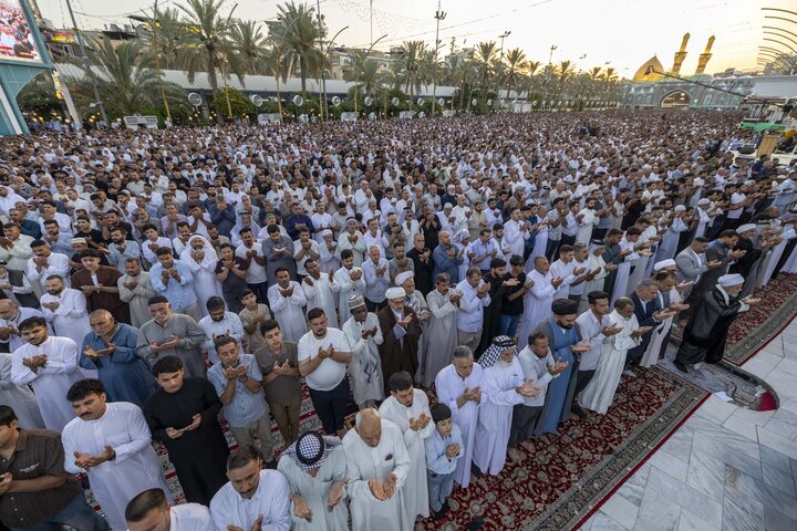 اقامه نماز عید قربان در بین الحرمین کربلای معلی