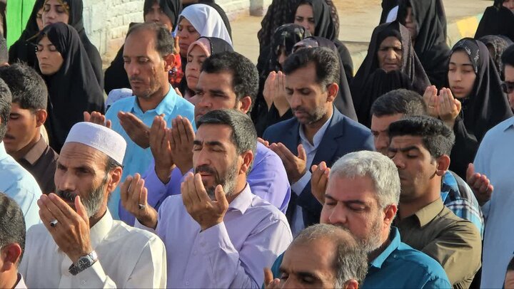 تصاویر/ اقامه نماز عید قربان در شهر ریگان