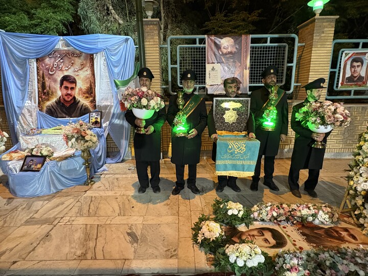 تصاویر / مراسم تولد طلبه شهید محمد توکلی در گلزار شهدا قم