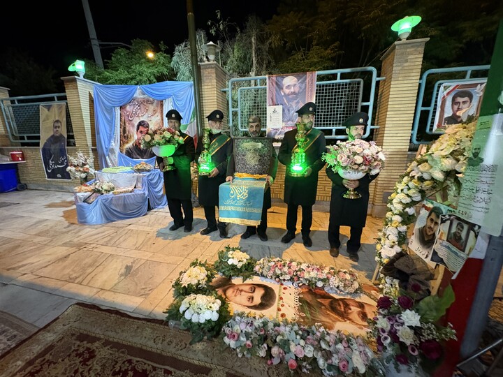 تصاویر / مراسم تولد طلبه شهید محمد توکلی در گلزار شهدا قم