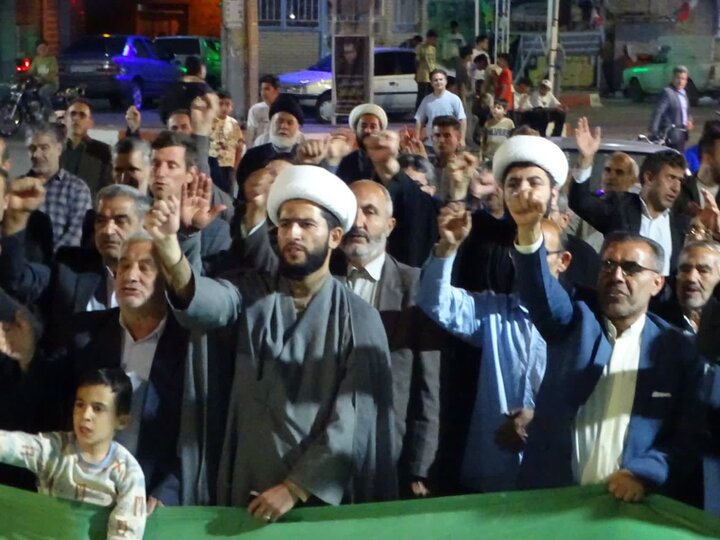 تصاویر/ برگزاری اجتماع شکوهمند مردمی در شهرستان چهاربرج
