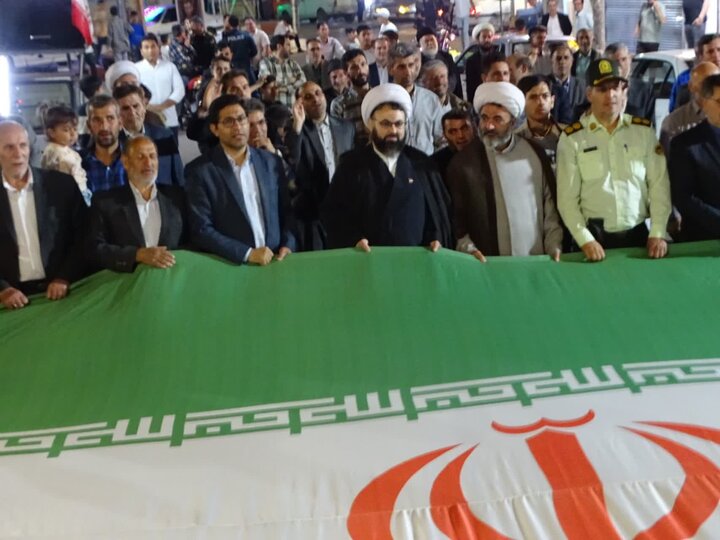 تصاویر/ برگزاری اجتماع شکوهمند مردمی در شهرستان چهاربرج