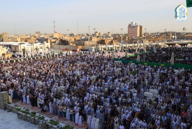 برپایی نماز عید سعید قربان در حرم امامین کاظمین (علیهما السلام)