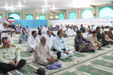 تصاویر/ آیین عبادی سیاسی نماز جمعه شهرستان دلگان