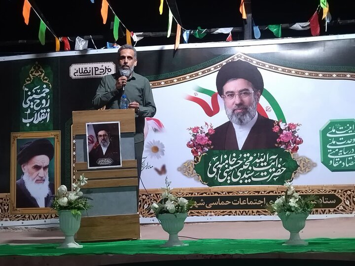 تصاویر/ اجتماع مردم بردخون در حمایت از نظام اسلامی