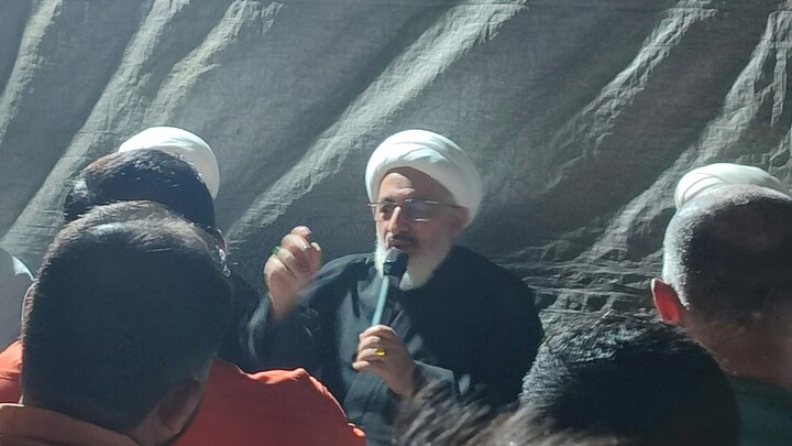 قمِ مقدسہ میں ایرانی عوام سے اظہارِ یکجہتی، حجۃ الاسلام عبد المجید حکیم الٰہی کا شیعیانِ ہند کے موکب کا دورہ