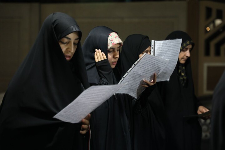 تصاویر/ اقامه نماز استغاثه و سخنرانی آیت الله نجم الدين طبسی در موکب مدارس علمیه یزد