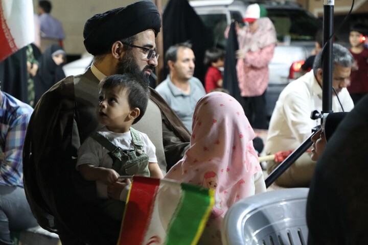 تصاویر/ اقامه نماز استغاثه و سخنرانی آیت الله نجم الدين طبسی در موکب مدارس علمیه یزد
