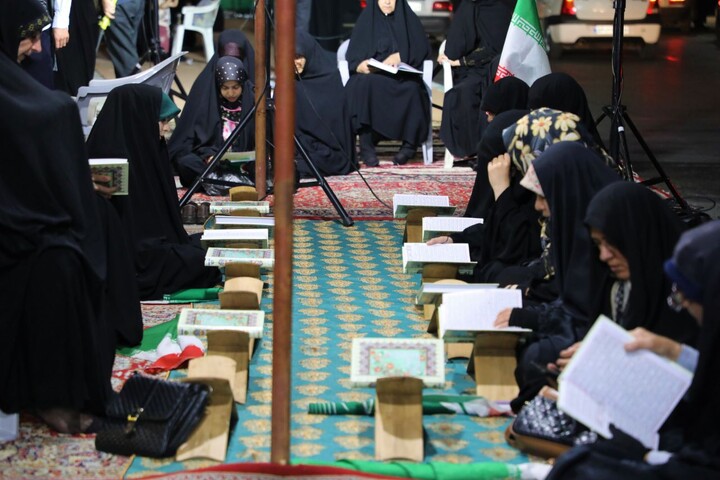 تصاویر/ اقامه نماز استغاثه و سخنرانی آیت الله نجم الدين طبسی در موکب مدارس علمیه یزد
