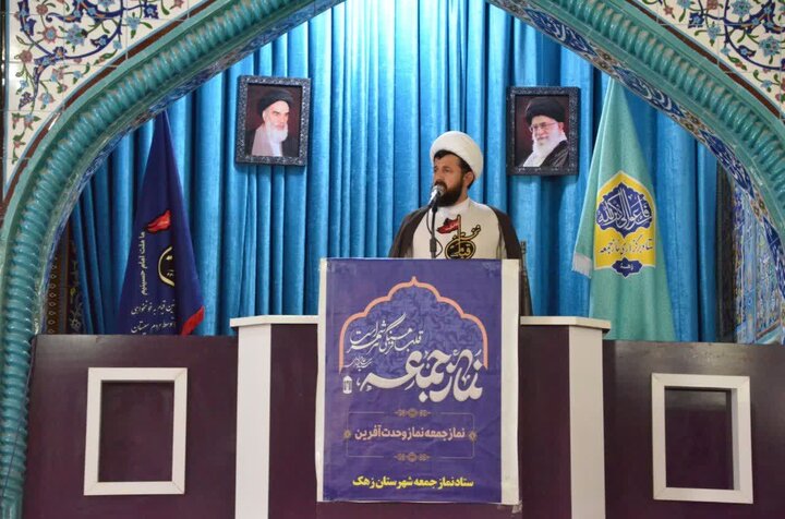 تصاویر/ آیین عبادی سیاسی نماز جمعه شهرستان زهک