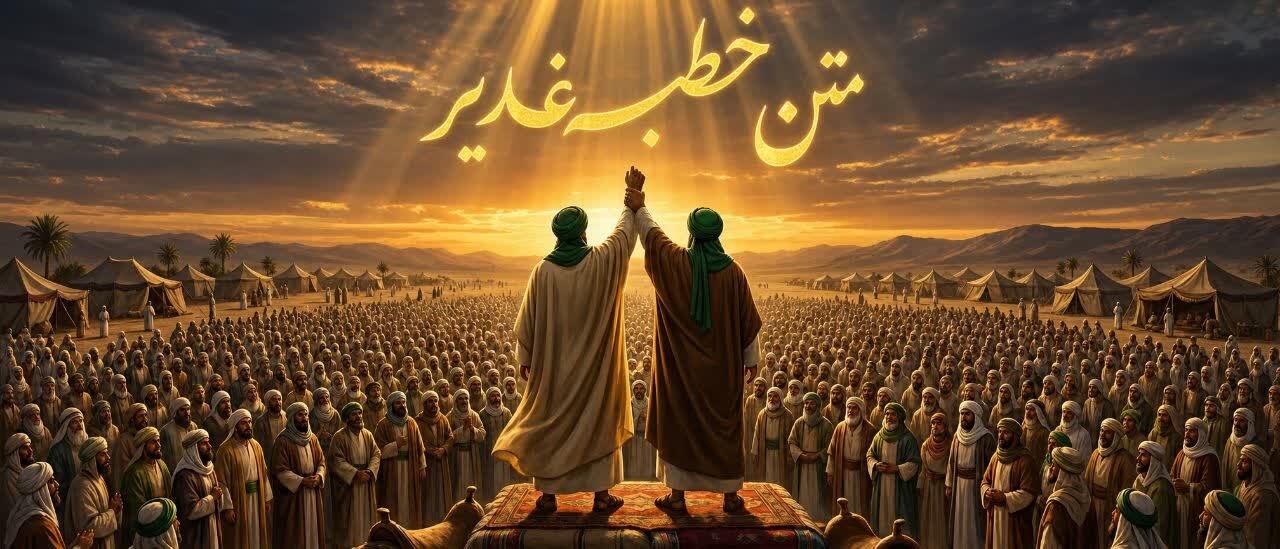متن کامل خطبه غدیر همراه با ترجمه روان فارسی + دانلود